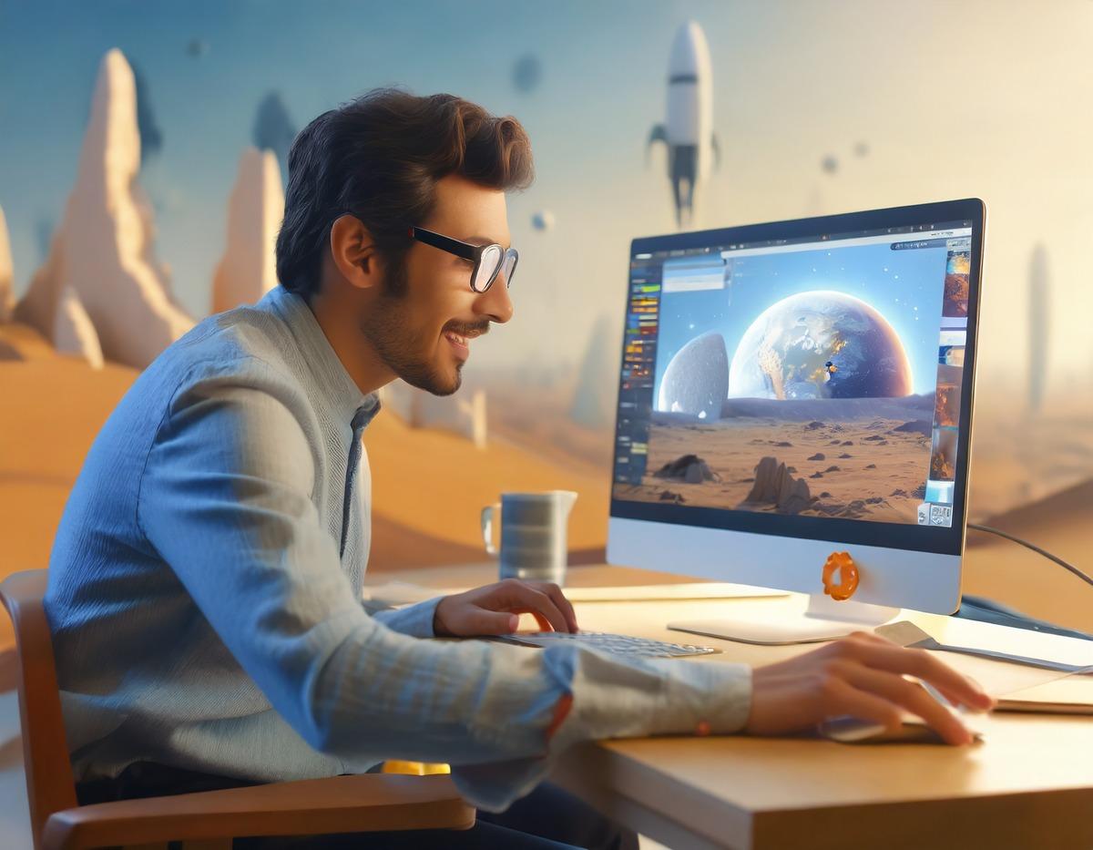 Person from 100 years into the future on another planet looking at old website