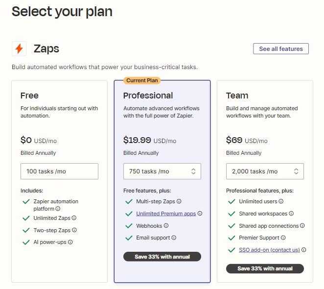 zap plans